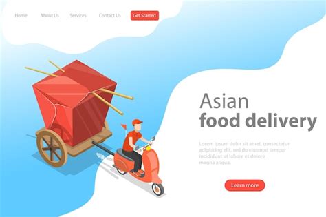 Isometrische Flache Vektor Landing Page Vorlage F R Asiatische