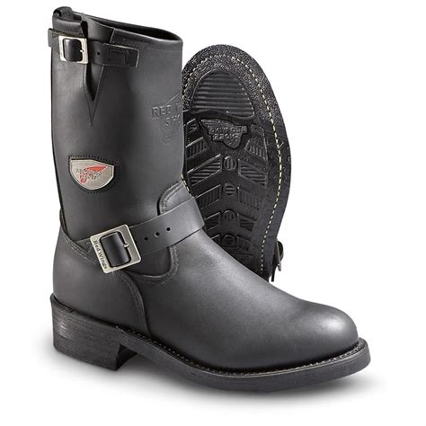 Men's Red Wing® Engineer Boots, Black - 168170, Motorcycle & Biker ...