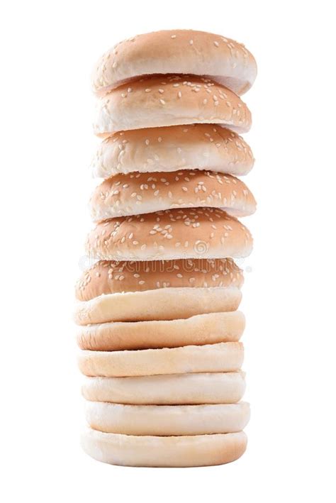 Petit Pain D Hamburger D Isolement Sur Le Blanc Photo Stock Image Du