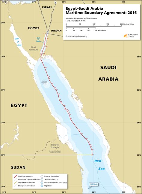 Egyptsaudi Arabia Maritime Boundary Sovereign Limits