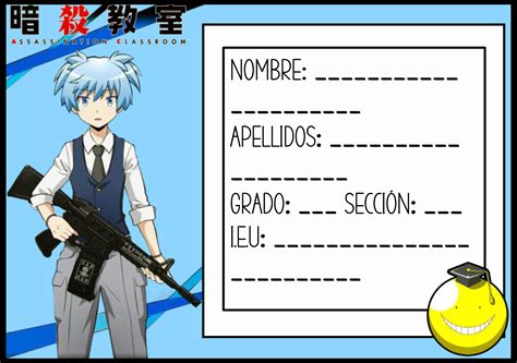 Pin En Etiquetas Escolares De Anime V