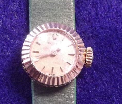 Vintage 1970s Rolex Orchid Modele Depose 18k Gold Ladies Watch