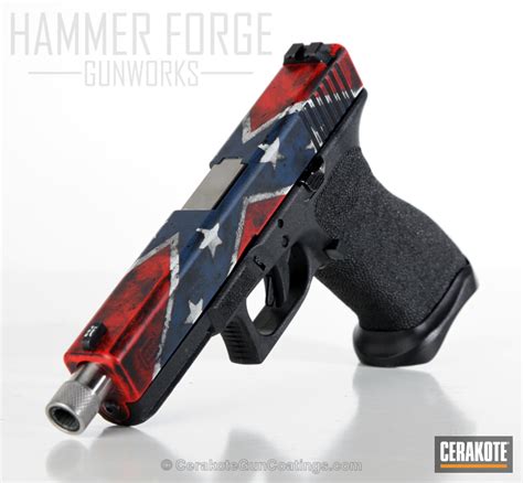 Glock Handgun Coated In A Rebel Flag Theme By Paul Keys Cerakote