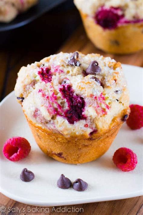 Jumbo Raspberry Chocolate Chip Muffins Sallys Baking Addiction