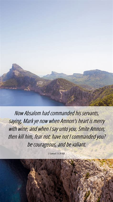 Samuel Kjv Mobile Phone Wallpaper Now Absalom Had Commanded