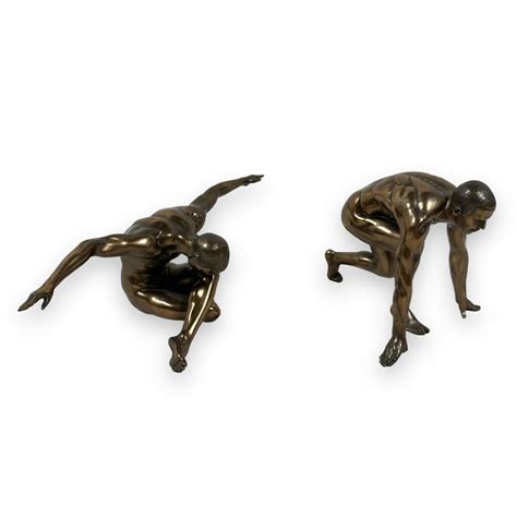 Veronese Naked Man Sculpture Statue Running Lot Of Bronze Finish Human Form Etsy
