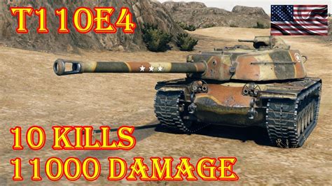 T110E4 11000 Damage 10 Kills El Halluf World Of Tanks YouTube