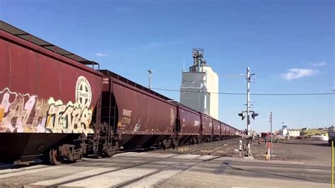 BNSF Grain Train Feat KCS SD 70ace YouTube