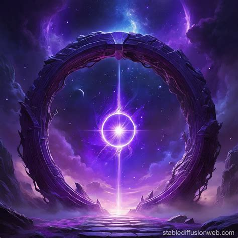 Mysterious Dark Purple Portal Stable Diffusion Online