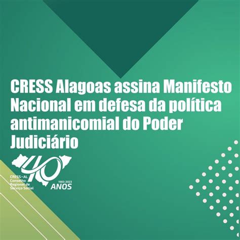 Cress Cress Alagoas Assina Manifesto Nacional Em Defesa Da Pol Tica