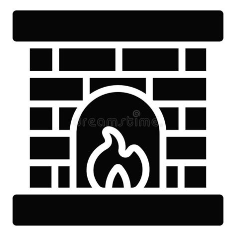 Fireplace Icon Christmas And Celebrations Glyph Symbol Collection