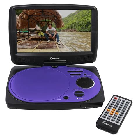 9 Inch Swivel Portable DVD Player, Purple