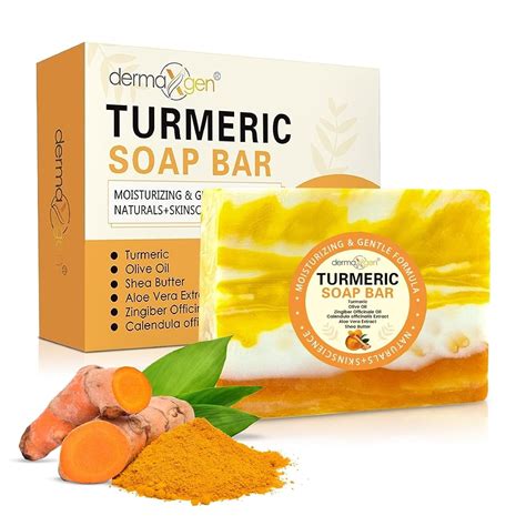 Organic Turmeric Soap Bar 7oz Handcrafted Skincare Acne And Blemish Control Evens Tone