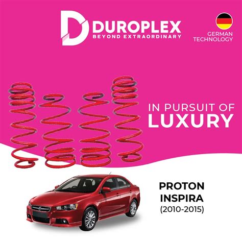 DUROPLEX Full Set Heavy Duty Lowered Sport Spring Proton Inspira 2010