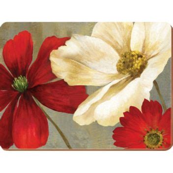 Flower Study Set Of Extra Large Placemats Size Cm X Cm Set