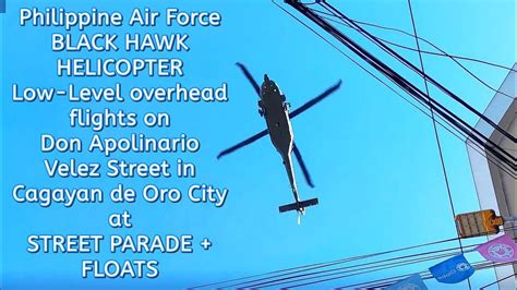 Philippine Air Force Black Hawk Helicopter Low Level Flight