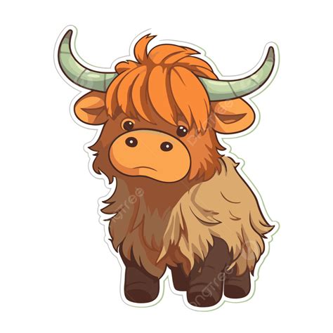 Highlandcow Sticker For Sale Vector Cute Highland Cow Cute Highland