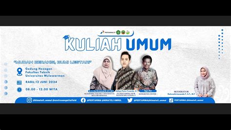 Live Kuliah Umum Mudah Beraksi Bumi Lestari Youtube