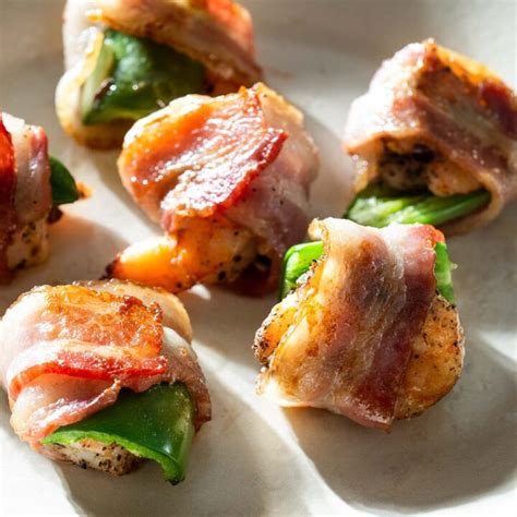 Bacon Wrapped Shrimp With Cream Cheese Stuffing