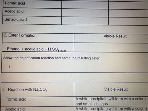 Answered 2 Ester Formation Visible Result Bartleby