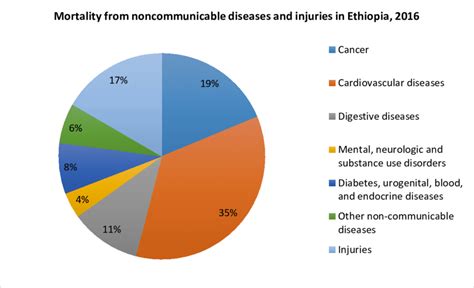 Distribution Of Mortality And Injuries In Ethiopia 2016 All Ages And