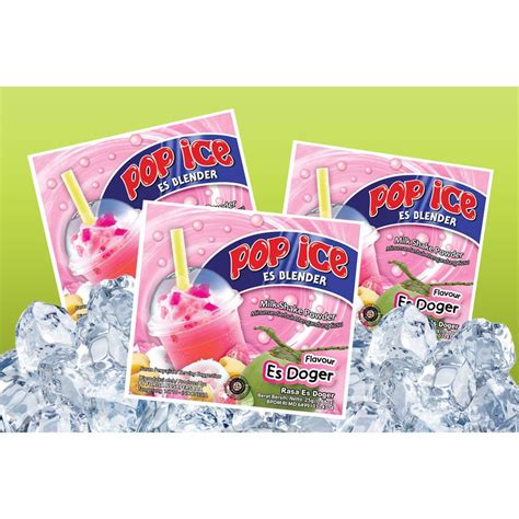 Jual Pop Ice Es Blender Sachet Minuman Serbuk Susu 23gr Rasa Es Doger