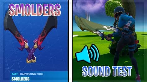 New Smolders Pickaxe Sound Test And Gameplay In Fortnite Smolders