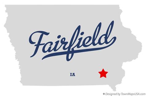 Map of Fairfield, Jefferson County, IA, Iowa