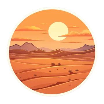 Beautiful The Sahara Desert Africa Sticker White Background D Desert