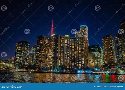 Toronto Night View (Canada) Stock Photo - Image of evening, lake: 286737400