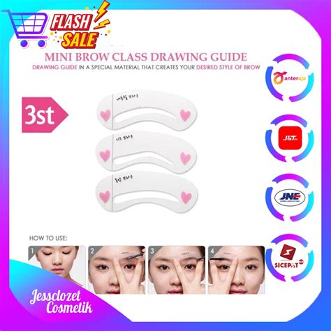 Jual Pembentuk Alis Manual Cetakan Alis Mini Brow Class Drawing Guide