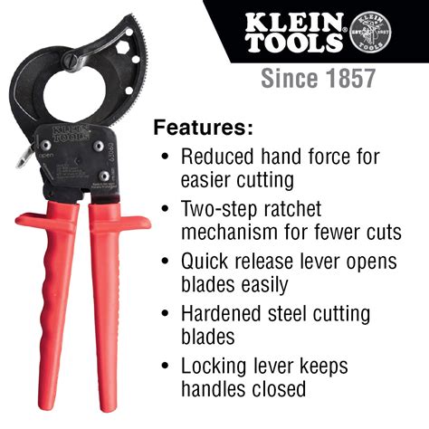 Ratcheting Cable Cutter 63060 Klein Tools For Professionals Since 1857