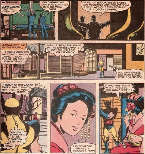 Wolverine And Mariko Yashida Created By Len Wein John Romita And