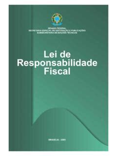 Lei De Responsabilidade Fiscal Lei De Responsabilidade Fiscal Pdf