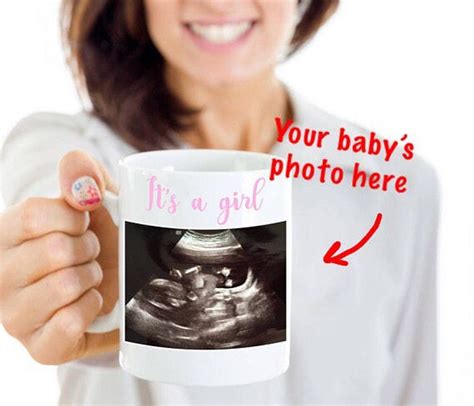 C est une fille Custom Personnalisé Échographie Sonogram Baby Coffee