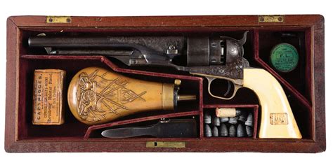 Lot Detail A Cased Factory Engraved Colt 1860 Army Percussion