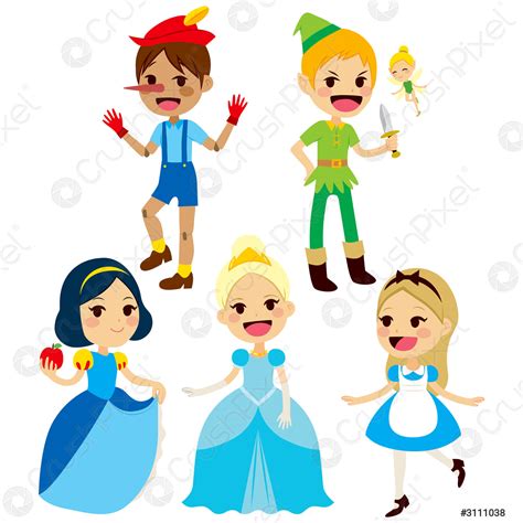 Collection Fairy Tale Characters Stock Vector 3111038 Crushpixel