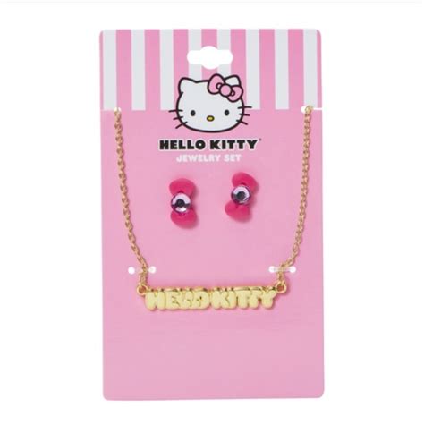 Hello Kitty Jewelry Hello Kitty Jewelry Setnecklace And Bow