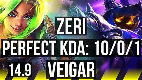 ZERI Yuumi Vs VEIGAR Zac ADC 10 0 1 Legendary KR Diamond