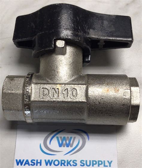 Dn Nickel Plated Brass Ball Valve Wash Works Supply