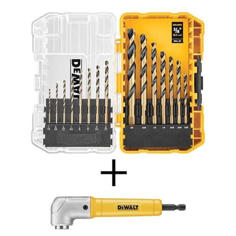 Dewalt Black And Gold Drill Bit Set With Maxfit Right Angle Magnetic