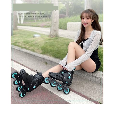 35 46 Inline Roller Skates Adult Man Women Figure Flat Roller Skate