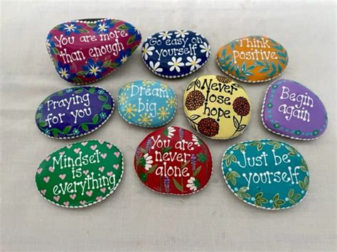 Inspirational Painted Rocks Etsy