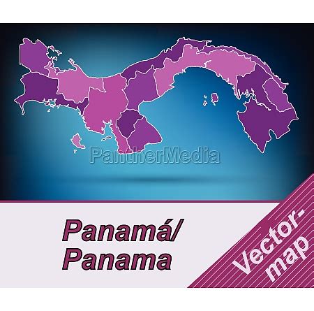 Border map of Panama with borders in purple - Royalty free image ...