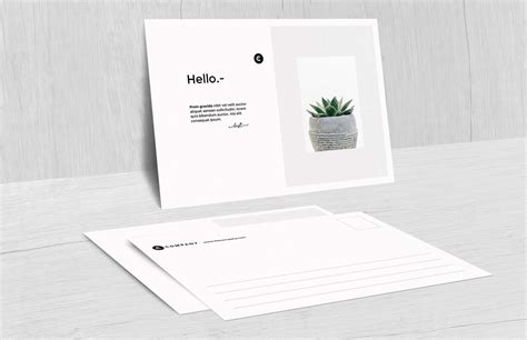 Free Postcard Mockup Psd