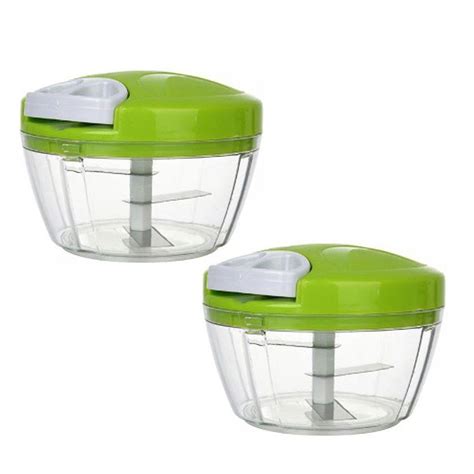 2 Mini Processador Triturador De Alimentos Manual Alho E Legumes Dk