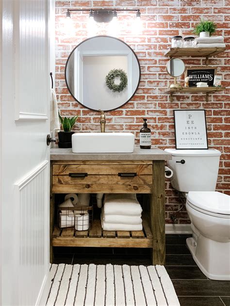 Diy Bathroom Double Vanity Plans Image To U