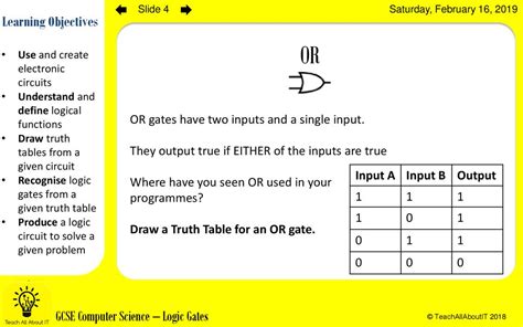 Logic Gates And Truth Tables Computer Science Wiring Diagram And