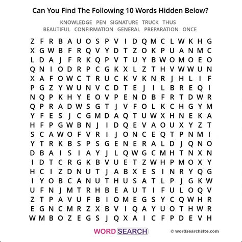 Difficult Random Word Search 558 Knowledge Pen Signature Truck