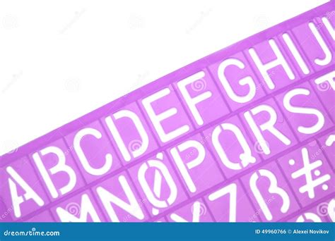 English Letters Plastic Stencils Alphabet Stock Photo Image Of